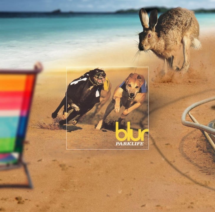 Portada extendida del disco de Blur "Parklife"