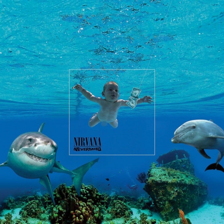 Portada extendida del disco de Nirvana "Nevermind"