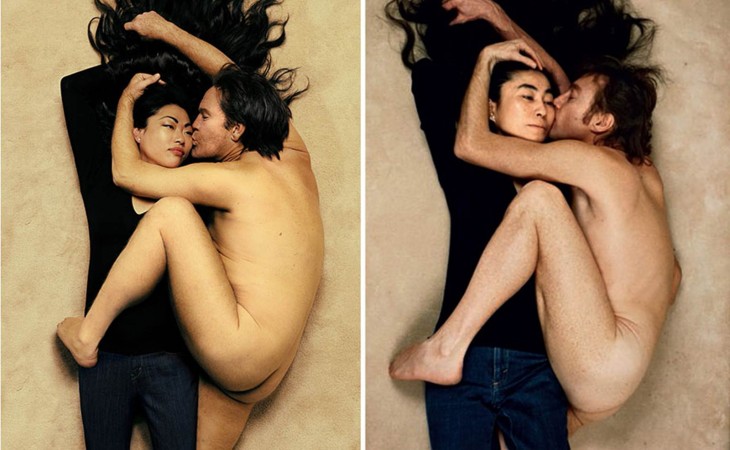 John Malkovich y John Lennon yand Yoko Ono
