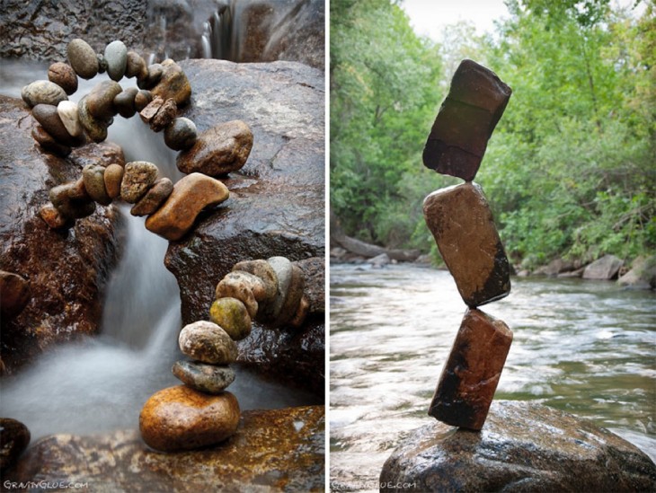 varios monumentos de michael grab hehcos en piedras