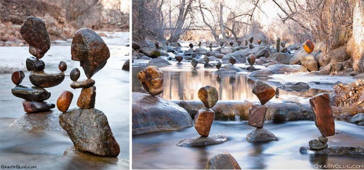 en el rio monumento hechos en piedras