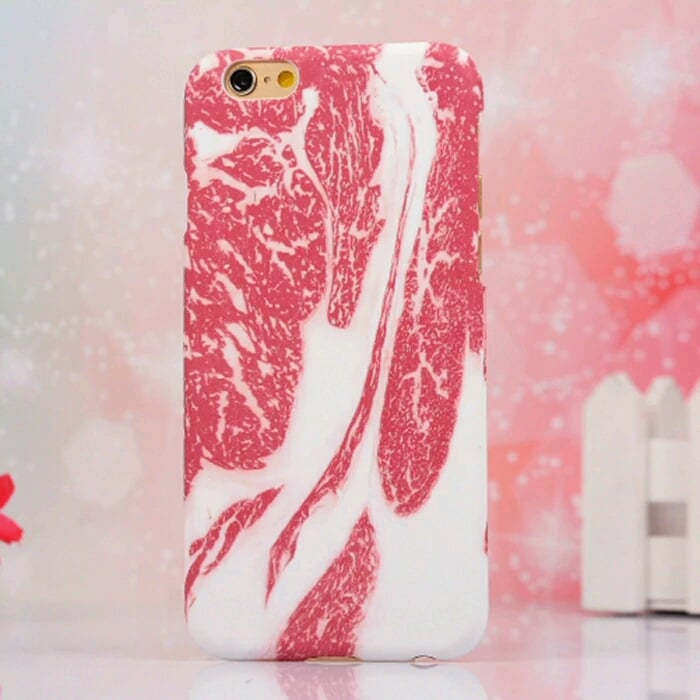 Funda para iphone con diseño de una carne de res 