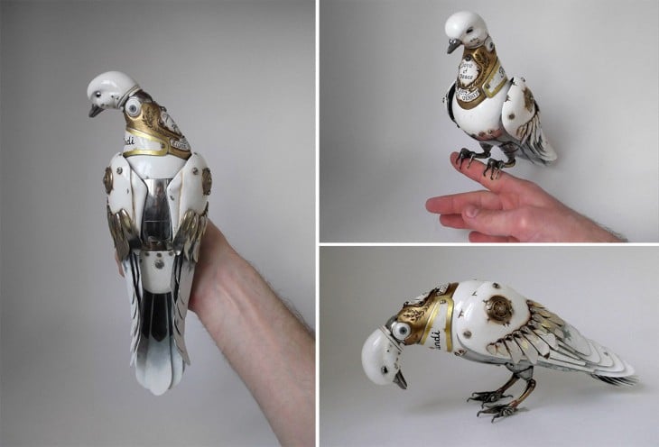 palomas hecha de basura Igor Verniy