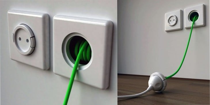 Toma eléctrica que se despega de la pared