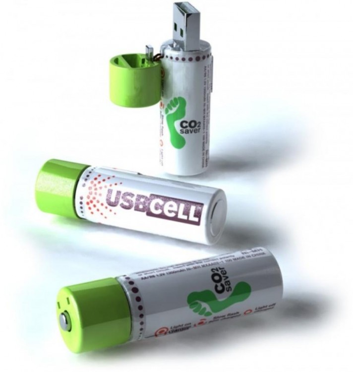 baterías recargables vía usb