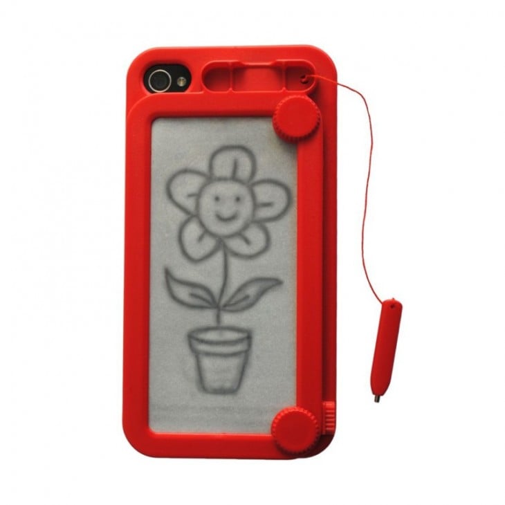 Funda para Iphone con tablero de dibujo en la parte trasera 