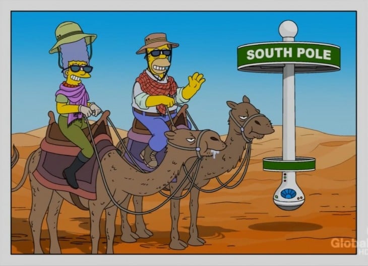 Los simpson Vacaciones en el polo sur gracias al calentamiento global