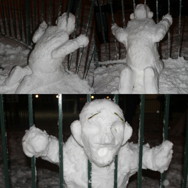 Muñeco de nieve presos