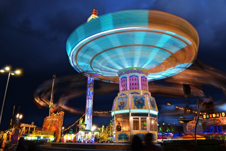 Foto de juegos mecánicos de la feria de San Marcos en Aguascalientes 