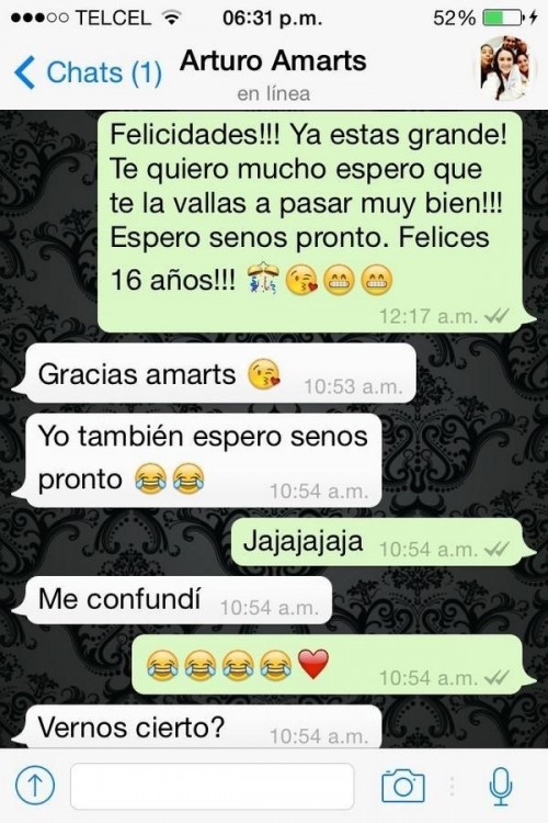 Mensaje de texto de cumpleaños trolleado por autocorrector 