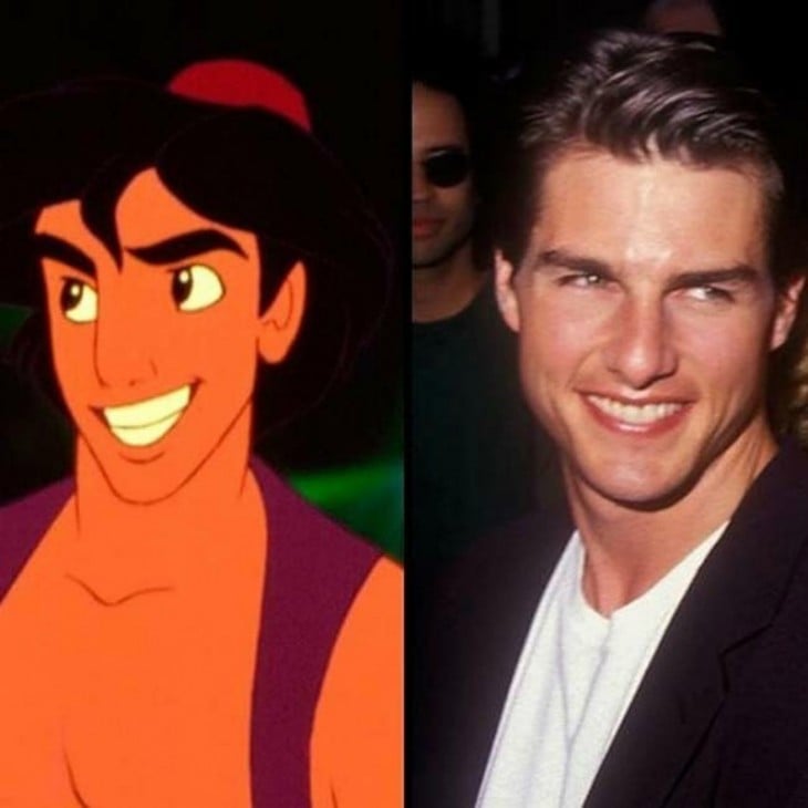 Comparación de Aladdín con Tom Cruise 