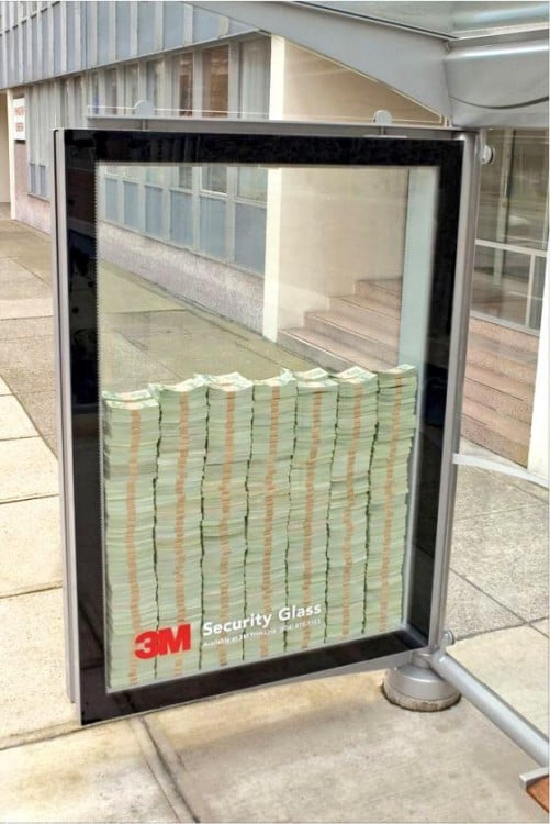 carteles creativos publicidad Cristales de seguridad 3M