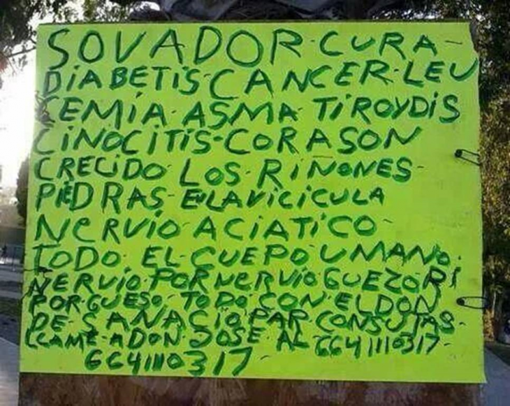 cartel muy mal escrito