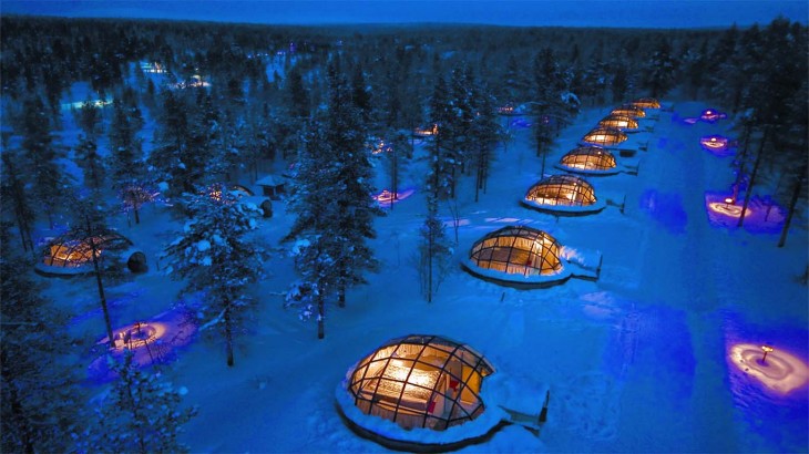 hotel en forma de iglú que se encuentra en Finlandia 