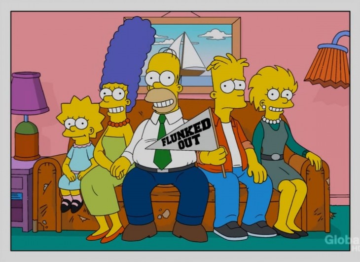 simpson sofa Bart expulsado del colegio