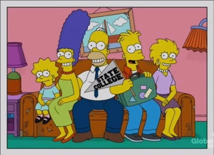 simpson sofá Bart se va a la Universidad