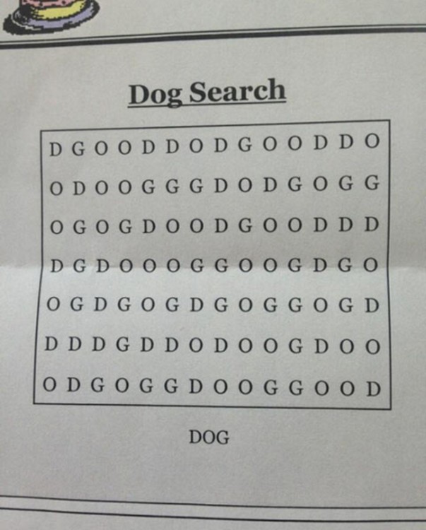 crucigrama con la palabra dog