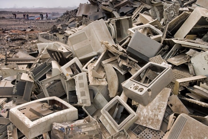La mayor parte de la basura tecnológica va a parar al tercer mundo, como muestra la foto tomada en Aggar, Nigeria