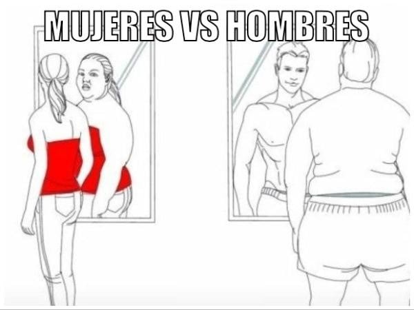 meme gordos vs hombre mujer