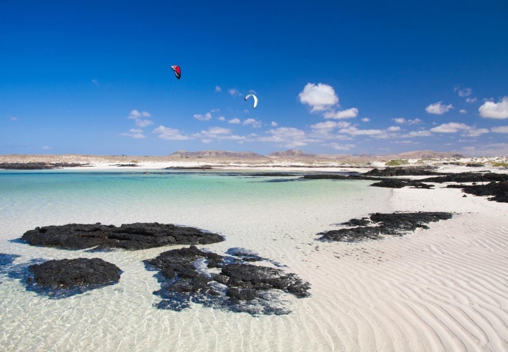 Playa de Jandía en la isla fuerteventura