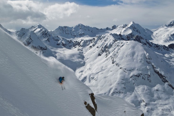 freeride en las montañas de Tirol 