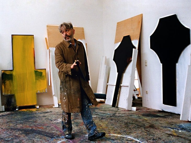 Arnulf Rainer en su estudio 