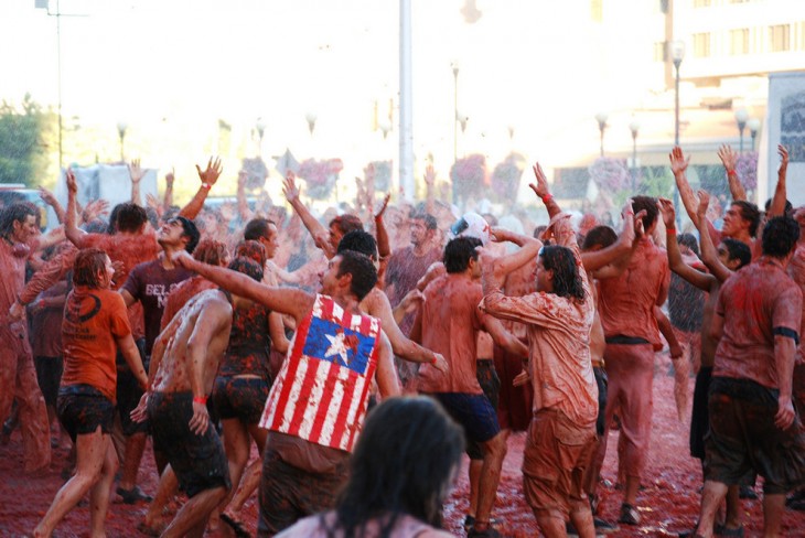 Fiesta Tomatina en España 