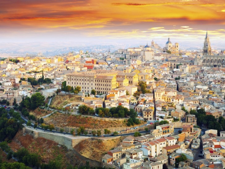 Toledo en España por la mañana 