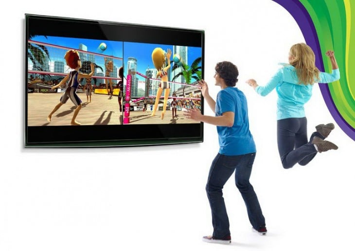 Personas jugando en el kinect 