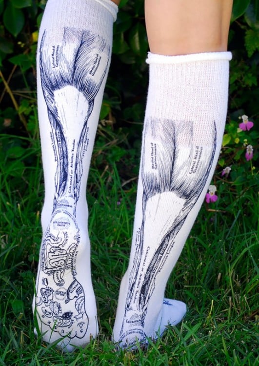 Calcetines con el diseño de músculos 