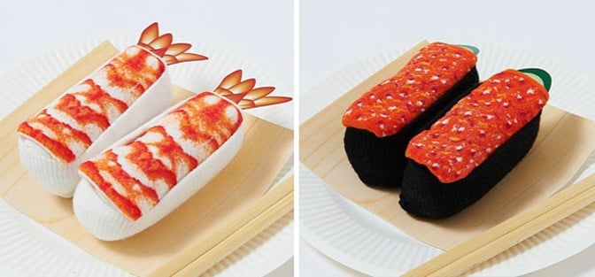 Calcetines de sushi 
