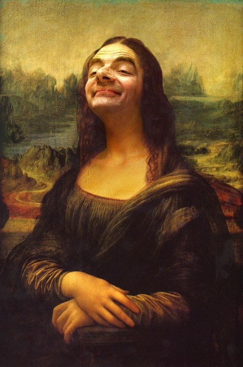 Mr. Bean en la obra de la mona lisa 