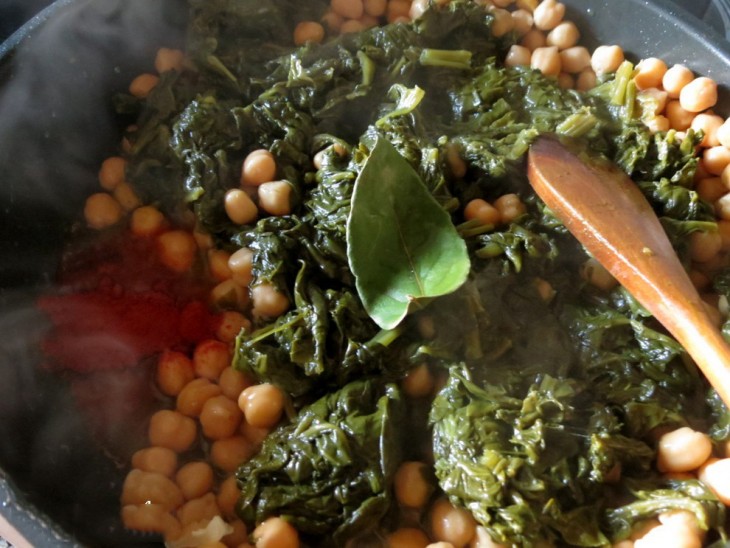 garbanzos con espinacas