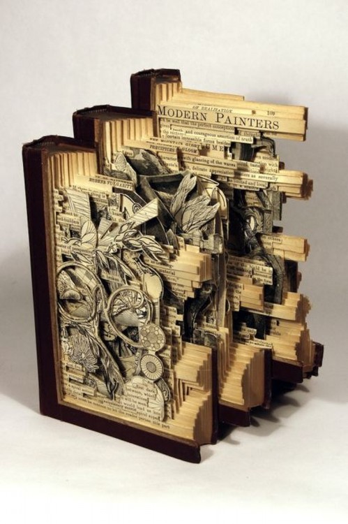 libro hecho arte con forma dimensionales