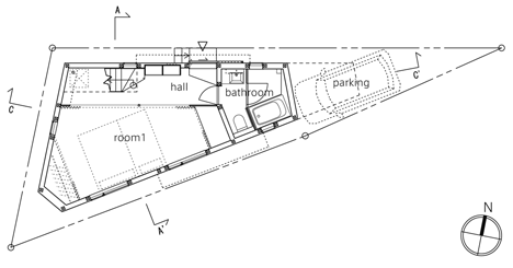 plano general de la casa triangular
