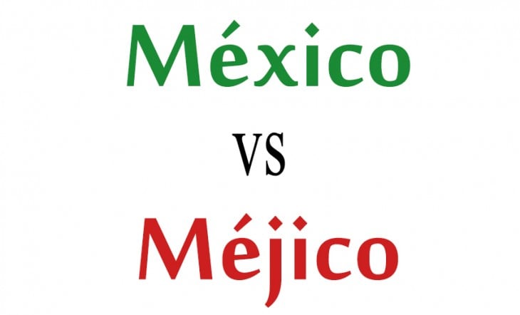 Comparación de la palabra México vs Méjico 