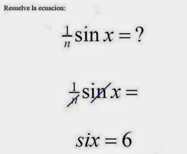 Respuesta a una ecuación en un examen 