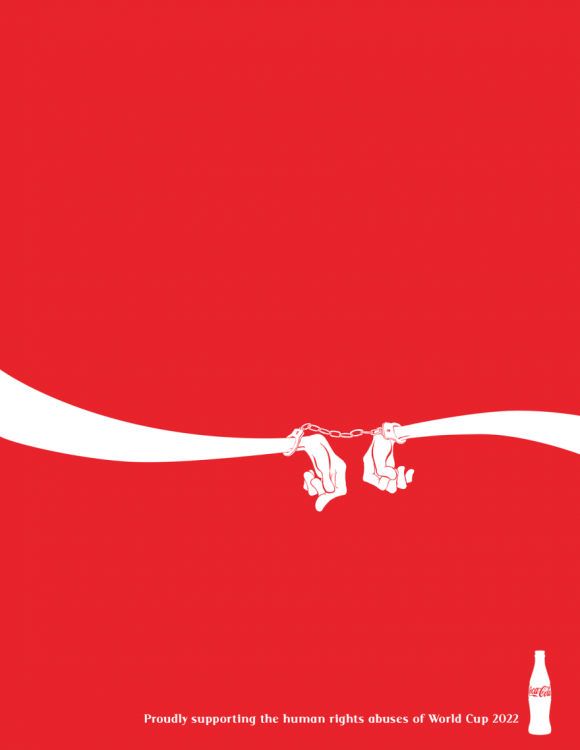 anti logos FIFA coca-cola