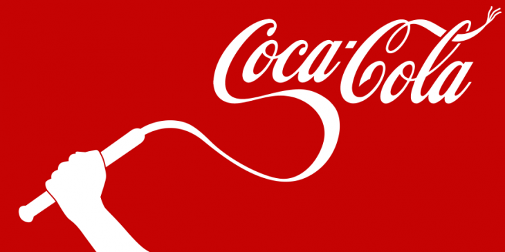 anti logos Coca-Cola látigo