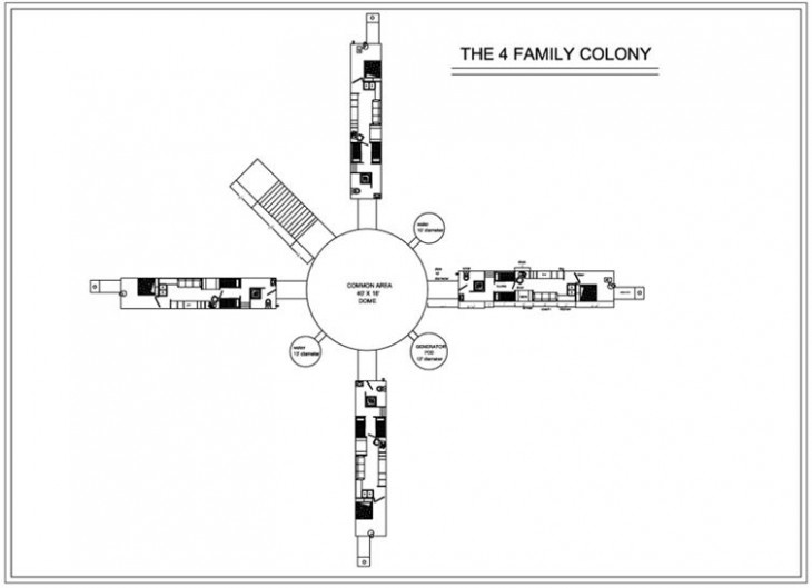 colonia subterranea para 4 familias