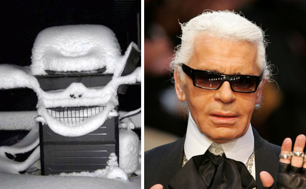 muñeco de nieve y karl lagerfeld