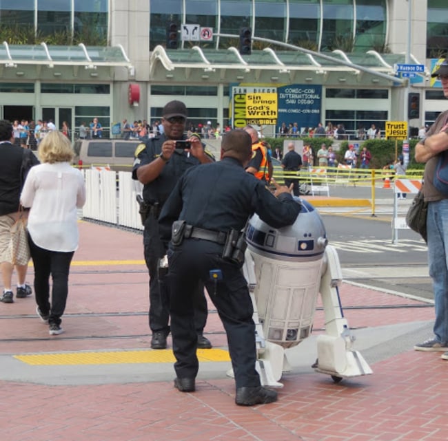 policía con star wars