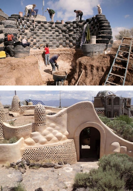 construccion de una casa a base de llantas usadas