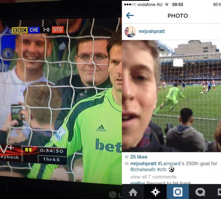 selfie gol momento perfecto