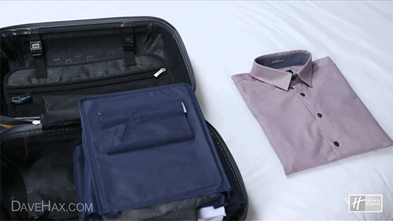 como guardar el cinto en tu maleta