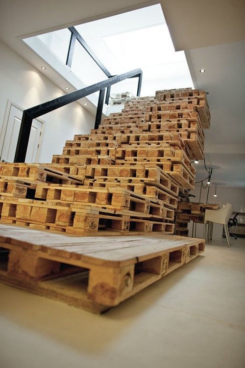 escalera de pallets diy