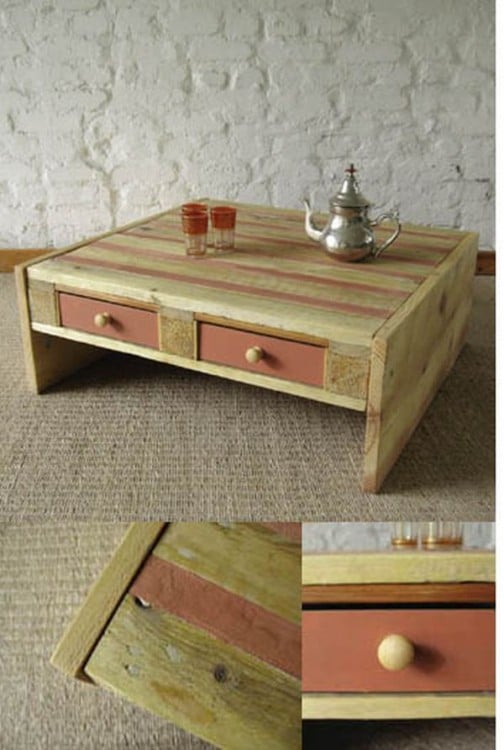 mesa cafetera para hecha con pallets diy