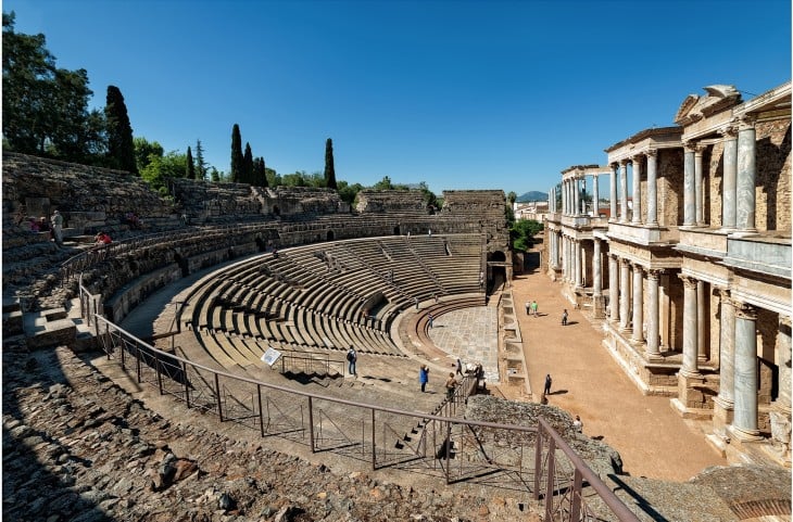 Teatro romano ubicado en Mérida, España 