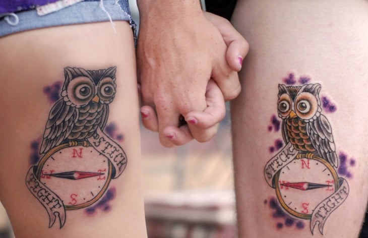 bhuos brujula tatuajes de parejas