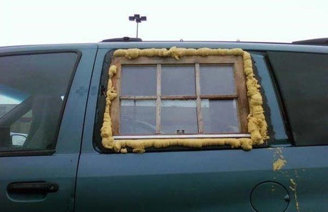 ventana de casa adaptada para carro